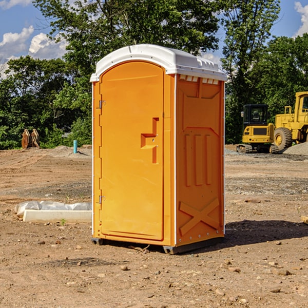 how often are the portable toilets cleaned and serviced during a rental period in Sarpy County